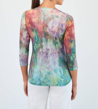 Fdj - 3/4 Sleeve V-neck Top