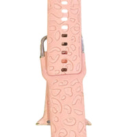 Strawberry Avocados - Women's Leopard Engraved Waterproof Adjustable Apple Watch Band