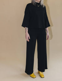 Corinne Collection Bucket Sweater in black - women's sweater - detail view