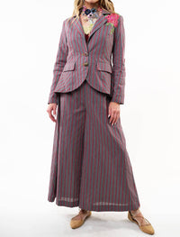 Aratta - Statement Stripe Button Up Blazer