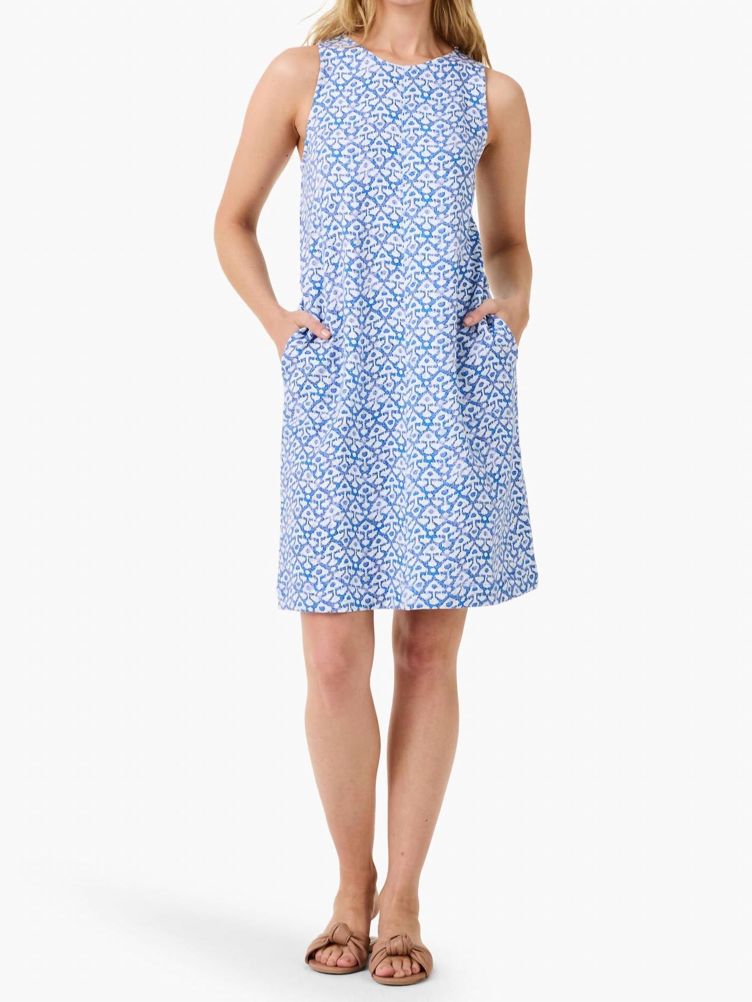 Nic + Zoe - Dotty Ikat Sleeveless Shift Dress