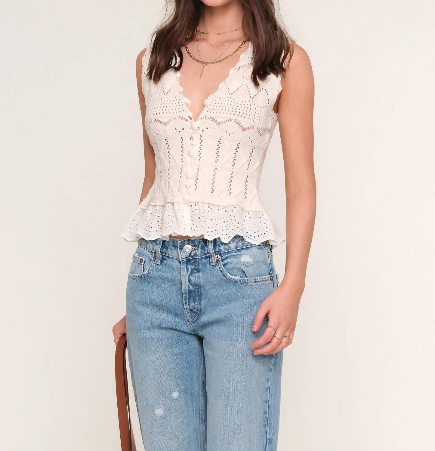 Heartloom - Nona Sleeveless Ruffle Top