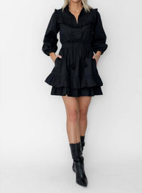 West Of Corrine Mini Dress in black 1 - women's dress - detail view