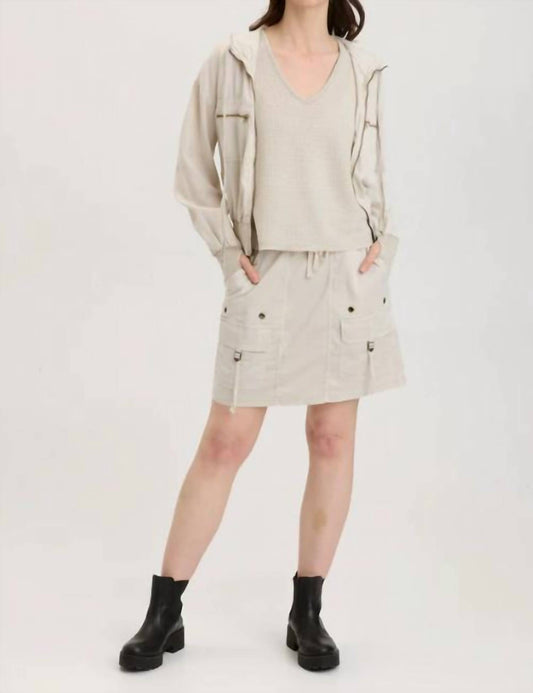 Xcvi - Kamey Distressed Bomber Jacket With Hood