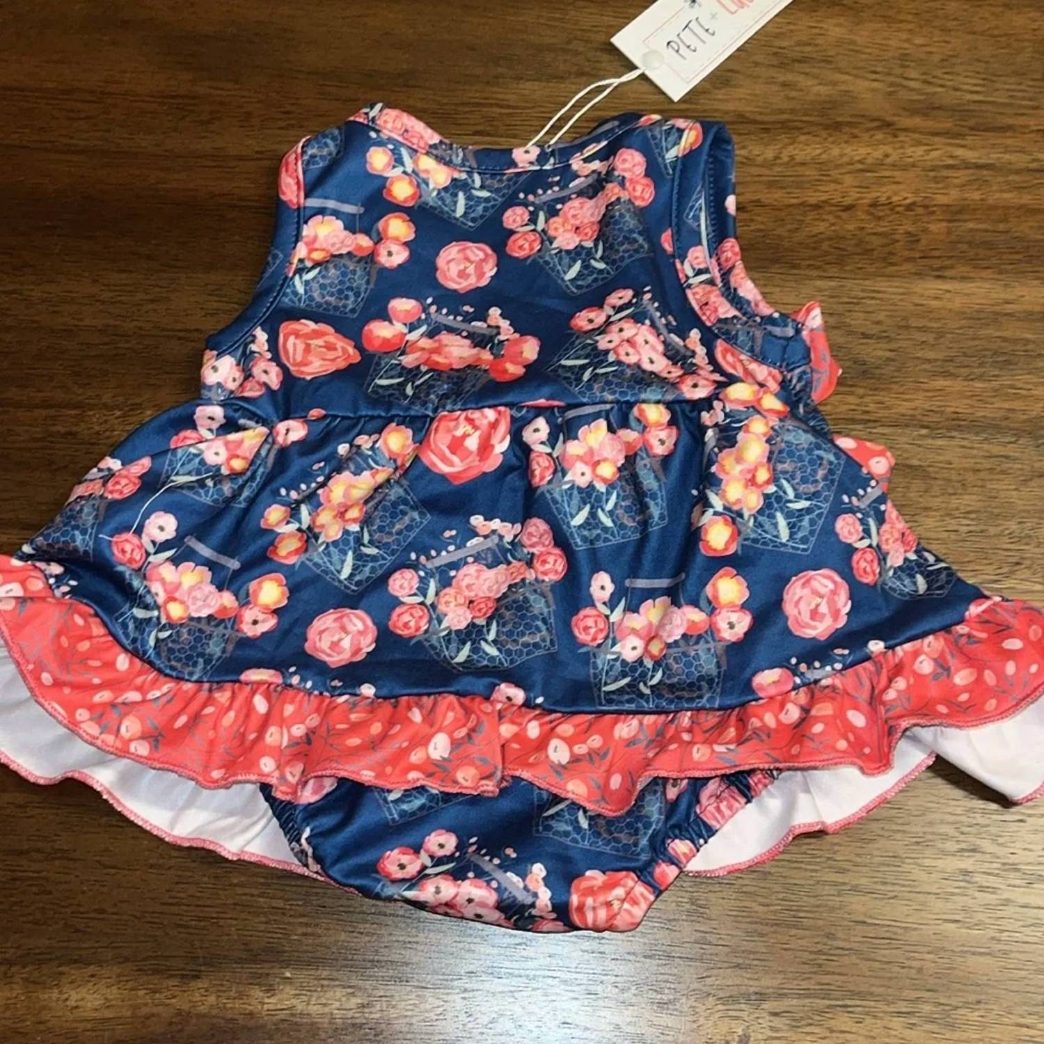 Pete + Lucy - Baby Basket Of Bouquets Romper