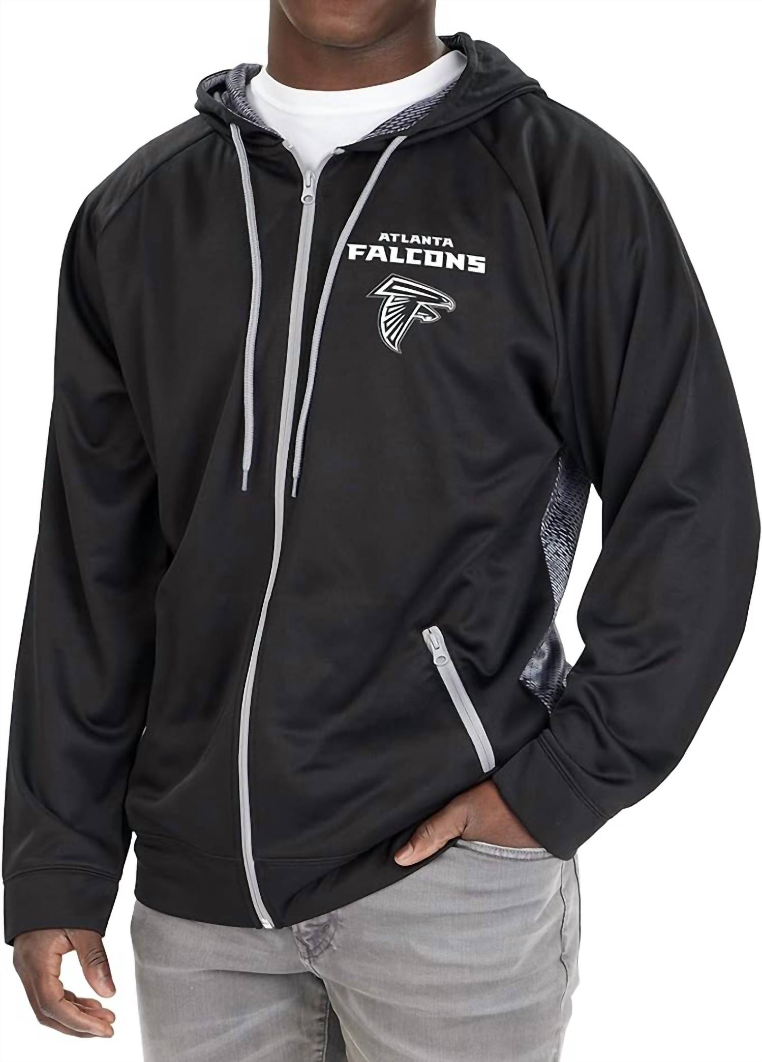 Zubaz - Men's NFL Atlanta Falcons Hoodie With Team Color Viper Liner
