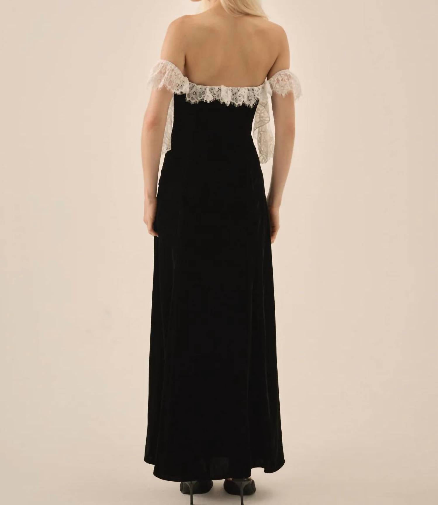 For Love & Lemons - La Vie En Bow Velvet Maxi Dress