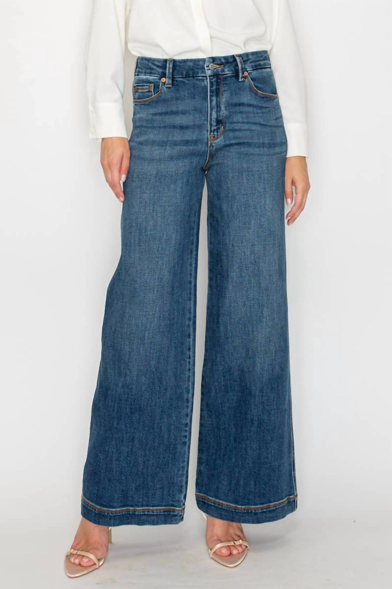 Artemis Vintage - Relaxed High Rise Palazzo Jeans