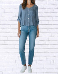 Tempo Paris - Silk-lined Embroidered Button-up Blouse