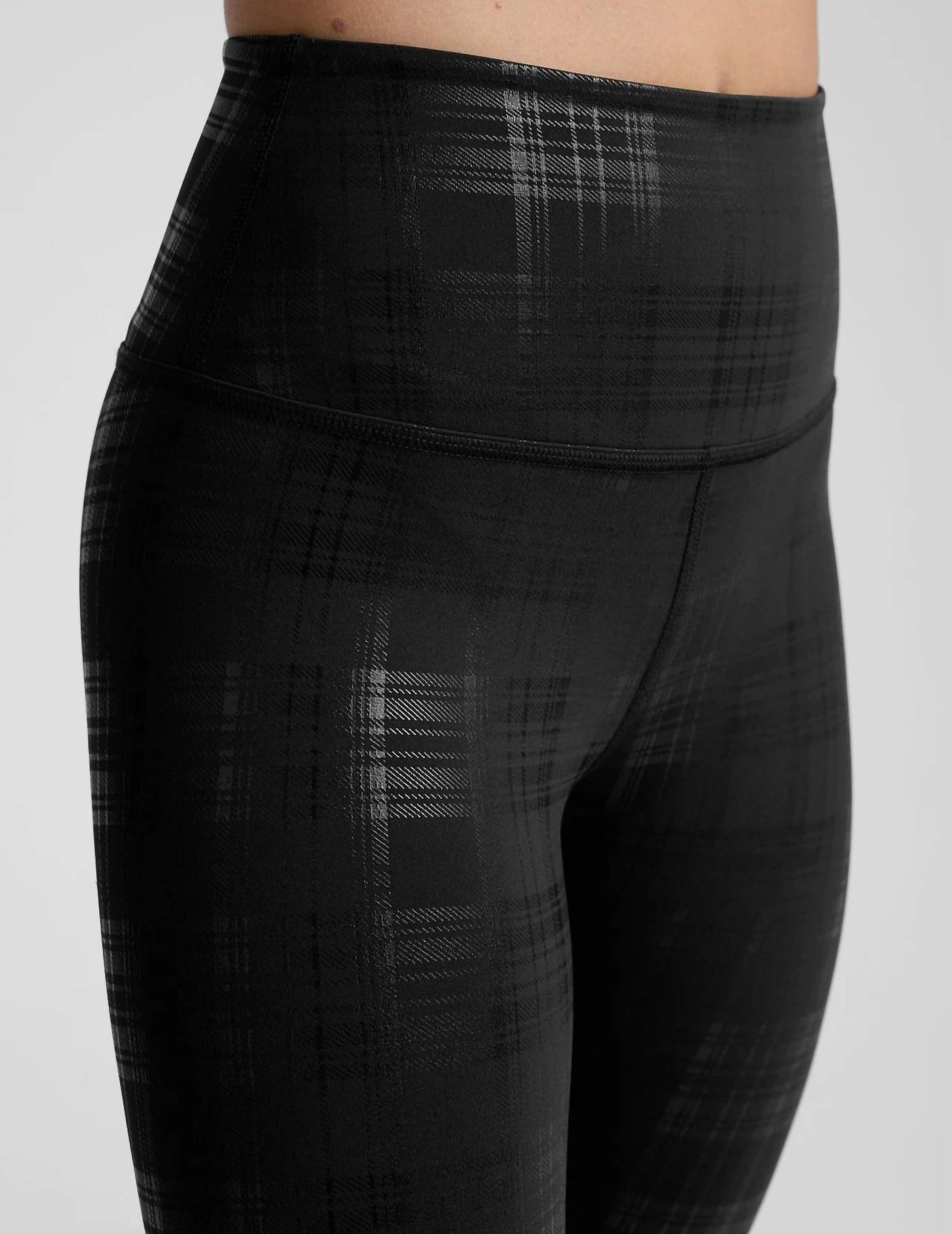 BEYOND YOGA High Waisted Legging in plaid foil black - women's pants - view 4