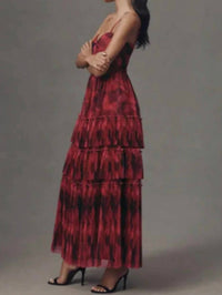 Hutch - Madelina Pleated Tulle Tiered Maxi Dress