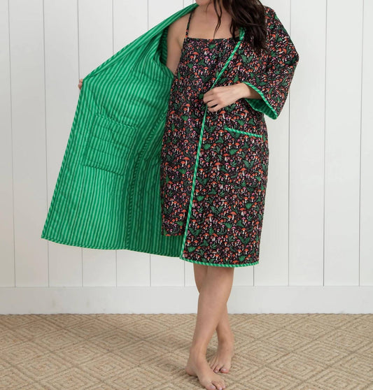 Printfresh - Toadstools Reversible Quilted Robe