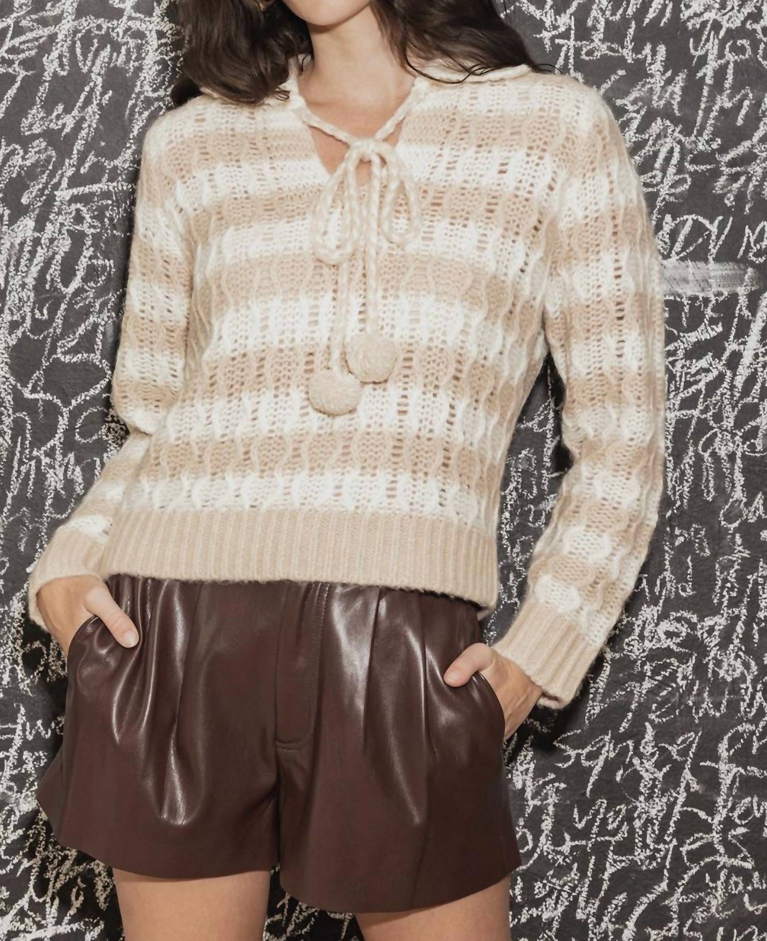 27 Miles Malibu - Adler Striped Collar Sweater