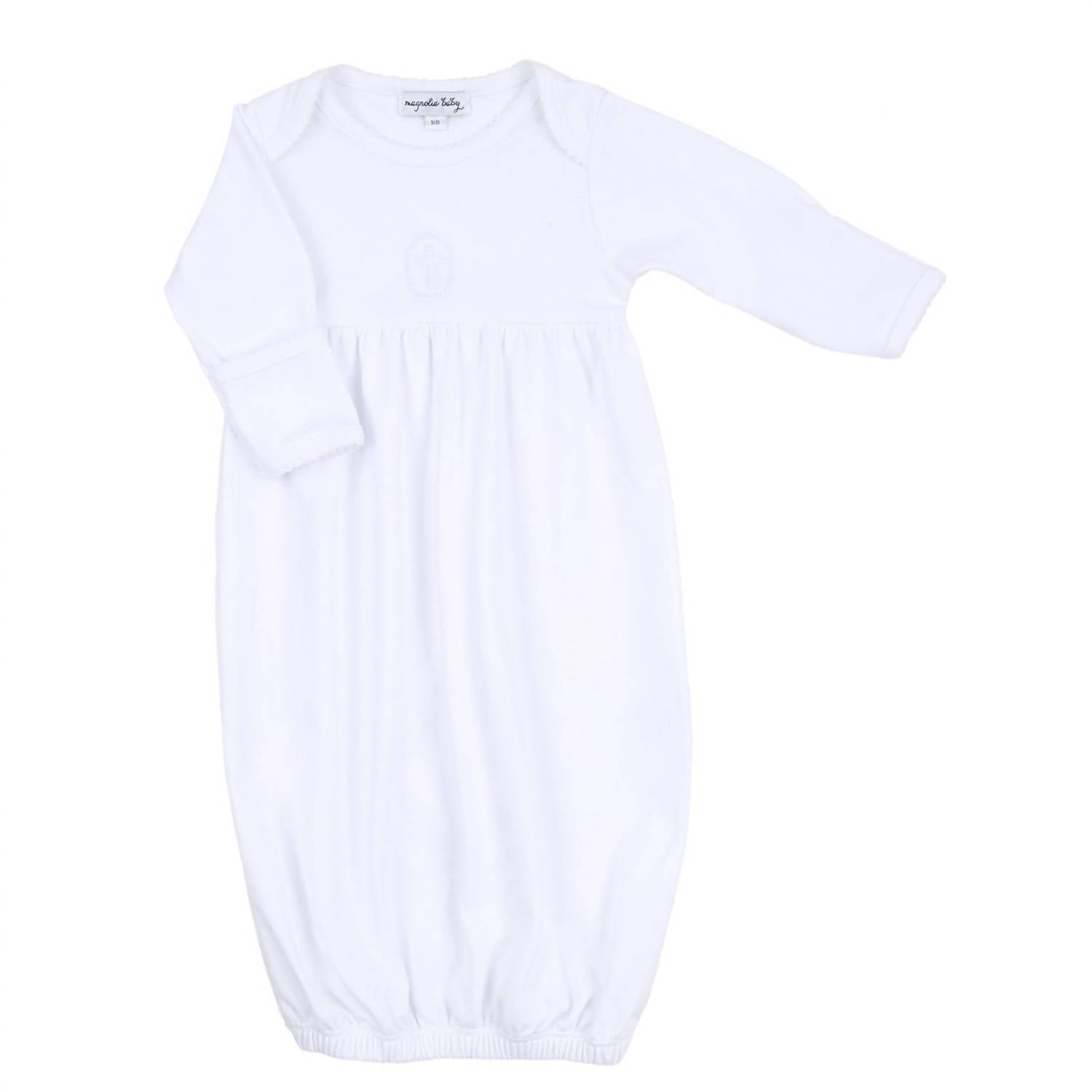 Magnolia Baby - Baby's Blessed Embroidered Gathered Gown