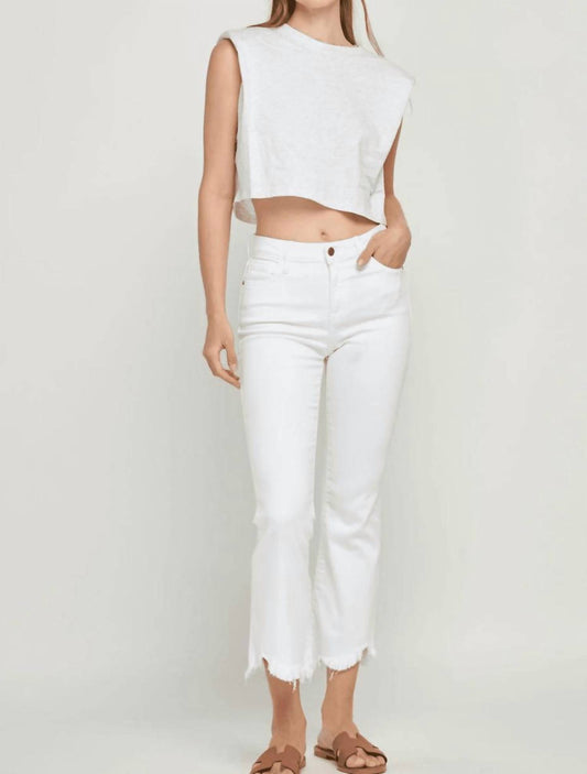 Hidden - Happi Frayed Cropped Flare Jean