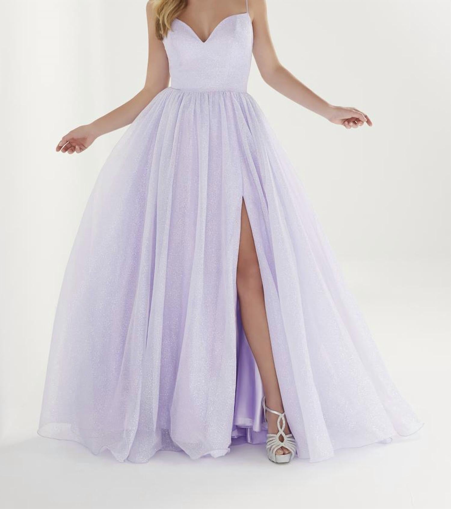 Tiffany Exclusives - Women's Glitter Tulle A Line Skirt Dress