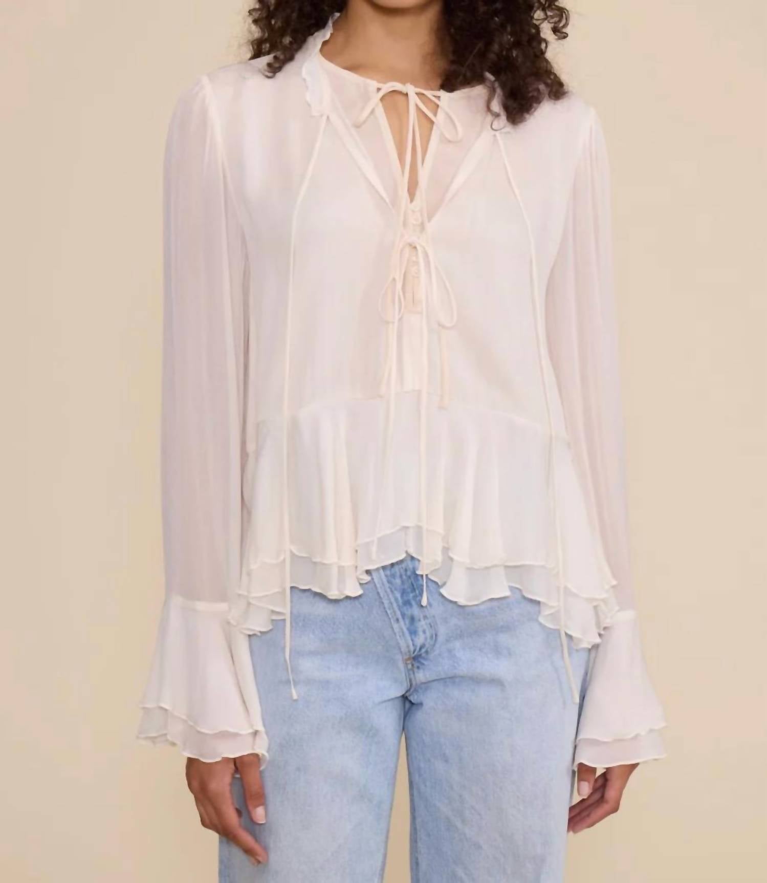 Lucy Paris - Tie Peplum Top