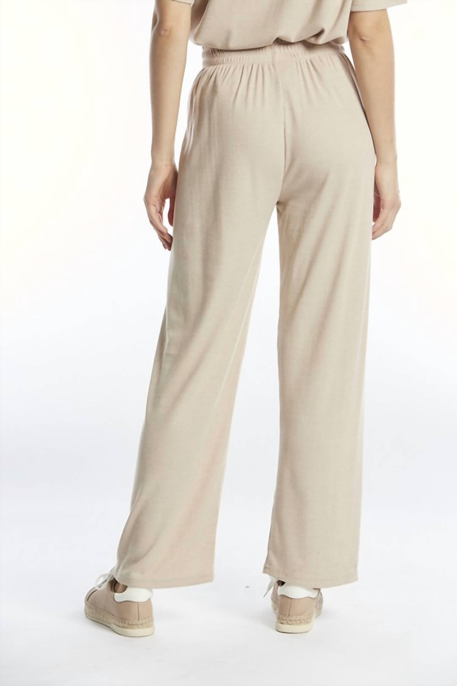 Tea N Rose - Relaxed Fit Ribbed Knit Pants