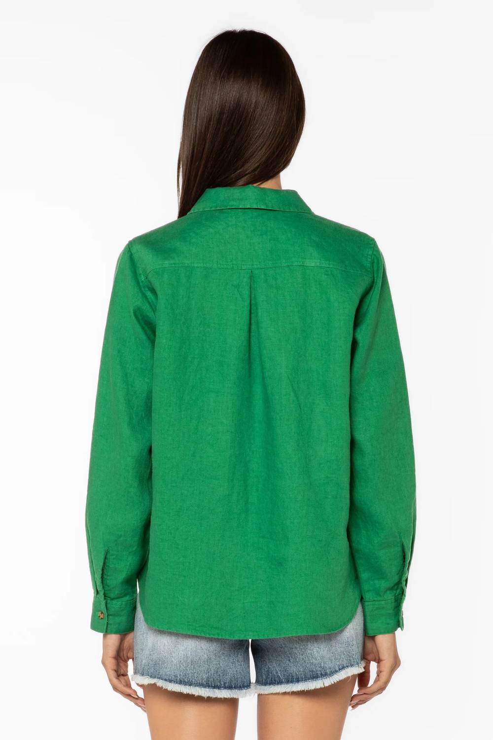 Velvet Heart - Carmine Linen Long Sleeve Linen Top