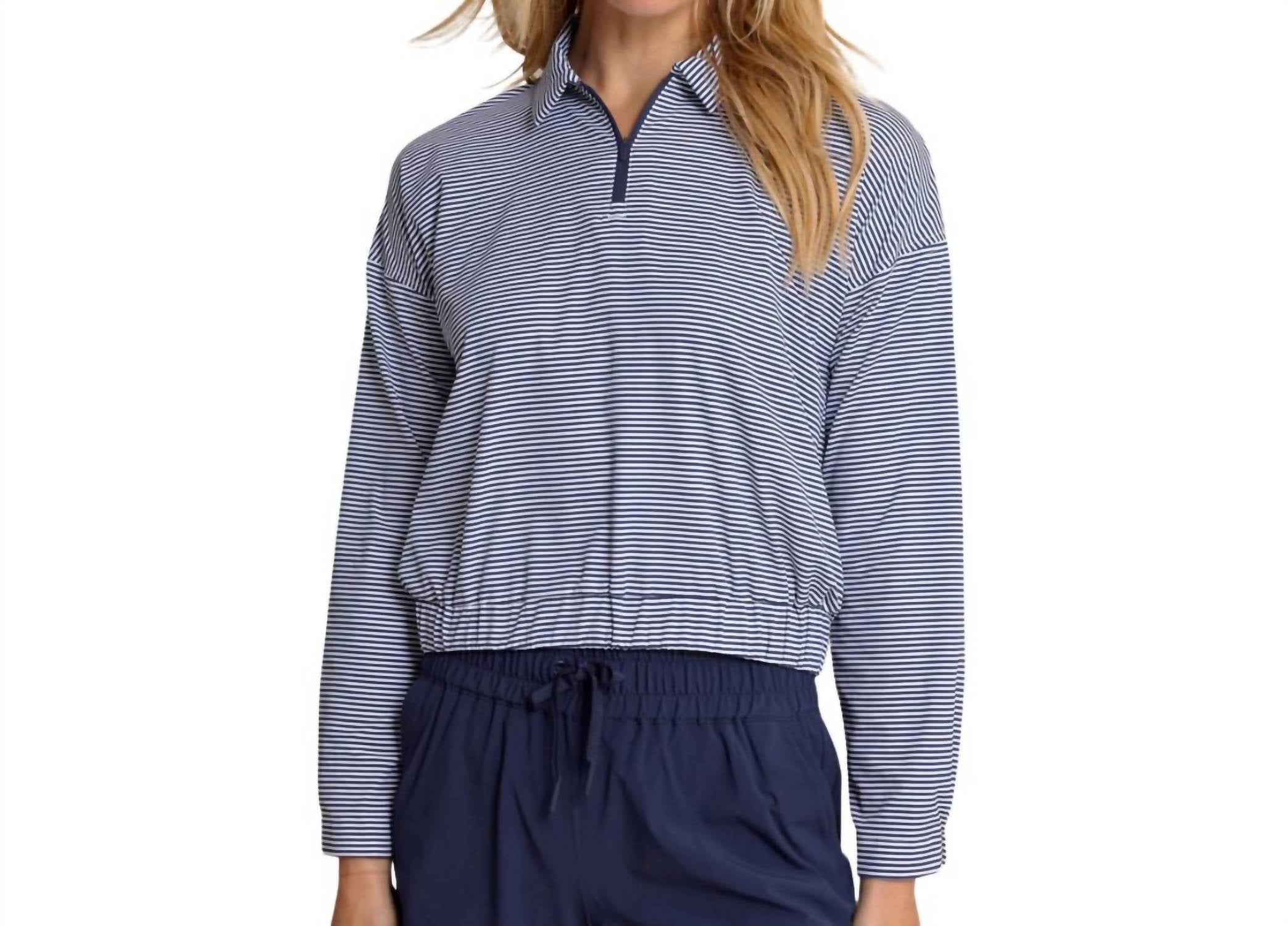 Southern Tide - Kira Half Zip Stripe Pullover