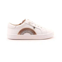 OLDSOLES Kid's 1010 Rainbow Jumpa Casual Sneakers in titanium silver glam chocolate gold - kids' sneaker