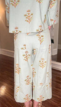 Ivy Jane Print Barrel Pant in aqua - women's pants - alternate view
