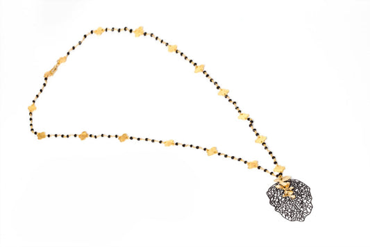 Avenue Chic - Women's Clover Orchid Necklace