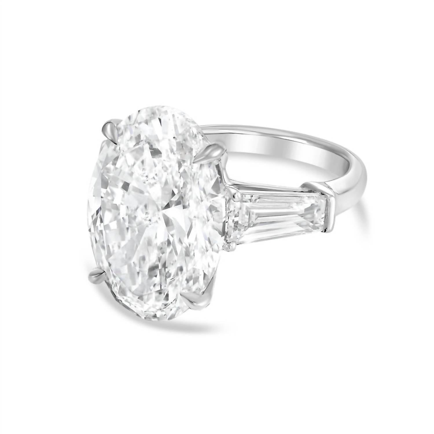 Diana M Jewels - Women's Oval & Baguette Lab-Grown Diamond Ring (15.00 Ct) - Grand