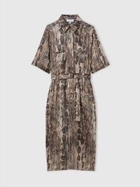 Reiss - Farah Printed Satin Midi
