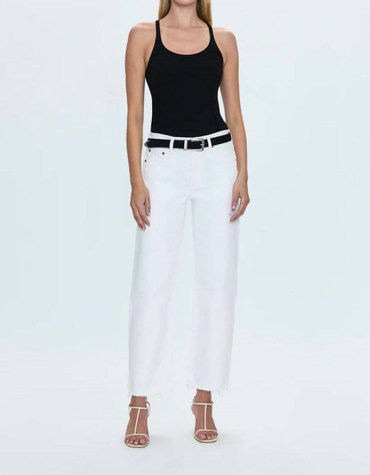 Pistola - Lexi Mid Rise Bowed Straight Leg Jeans