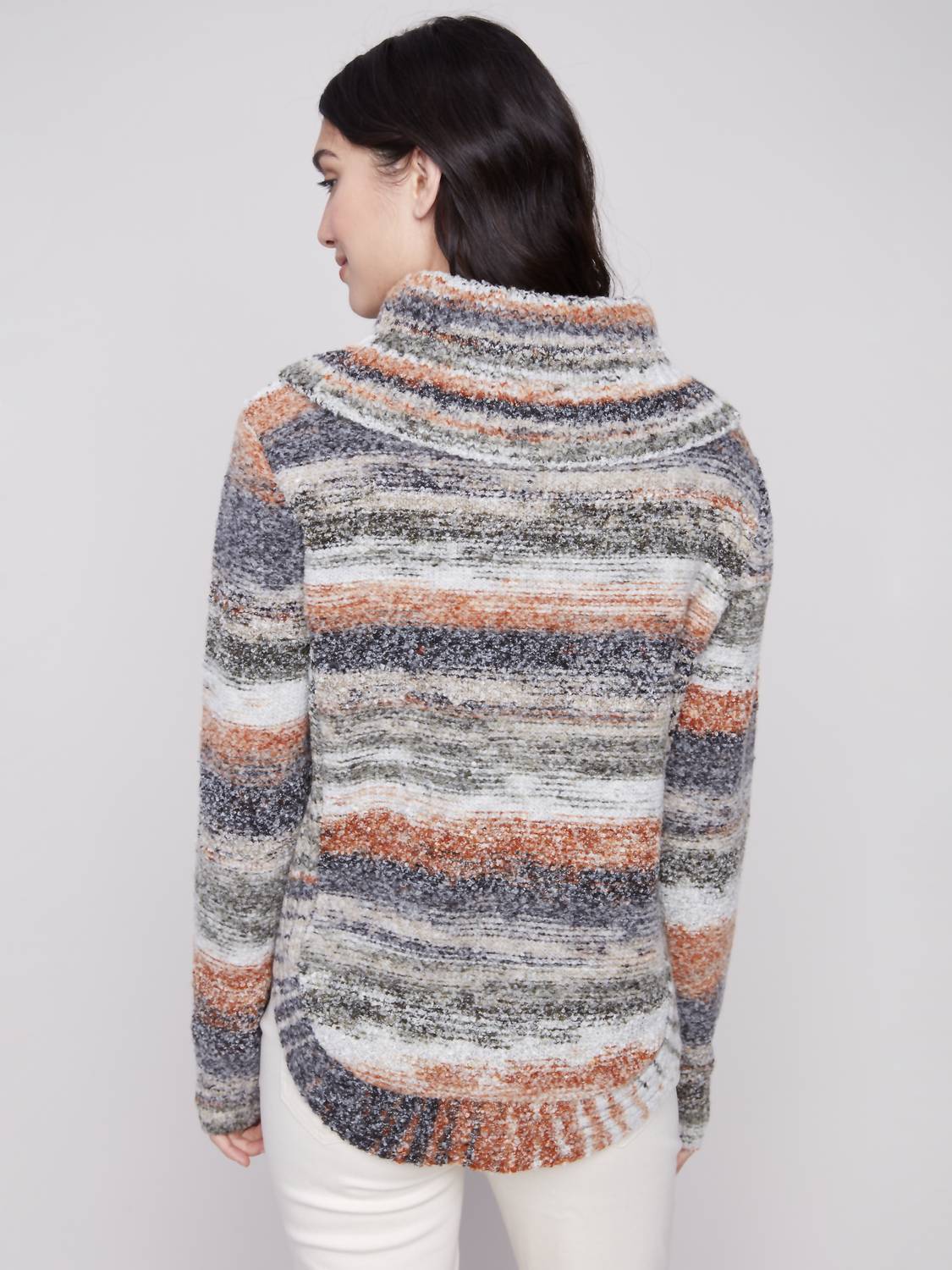 Charlie B - Cowl Neck Cable Knit Sweater