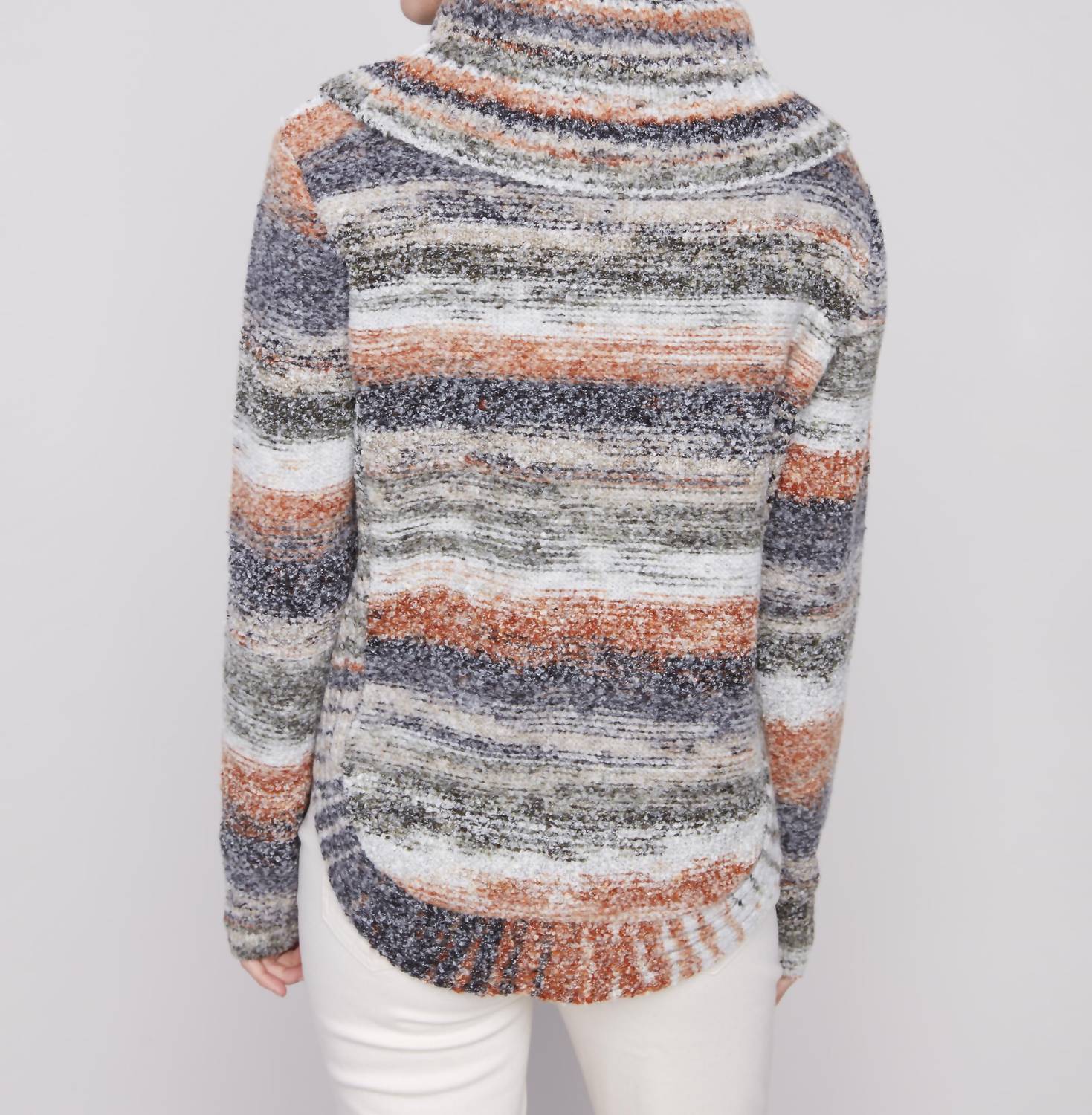 Charlie B - Cowl Neck Cable Knit Sweater