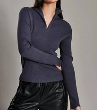 Line - Jess 1/4 Zip Turtleneck Top