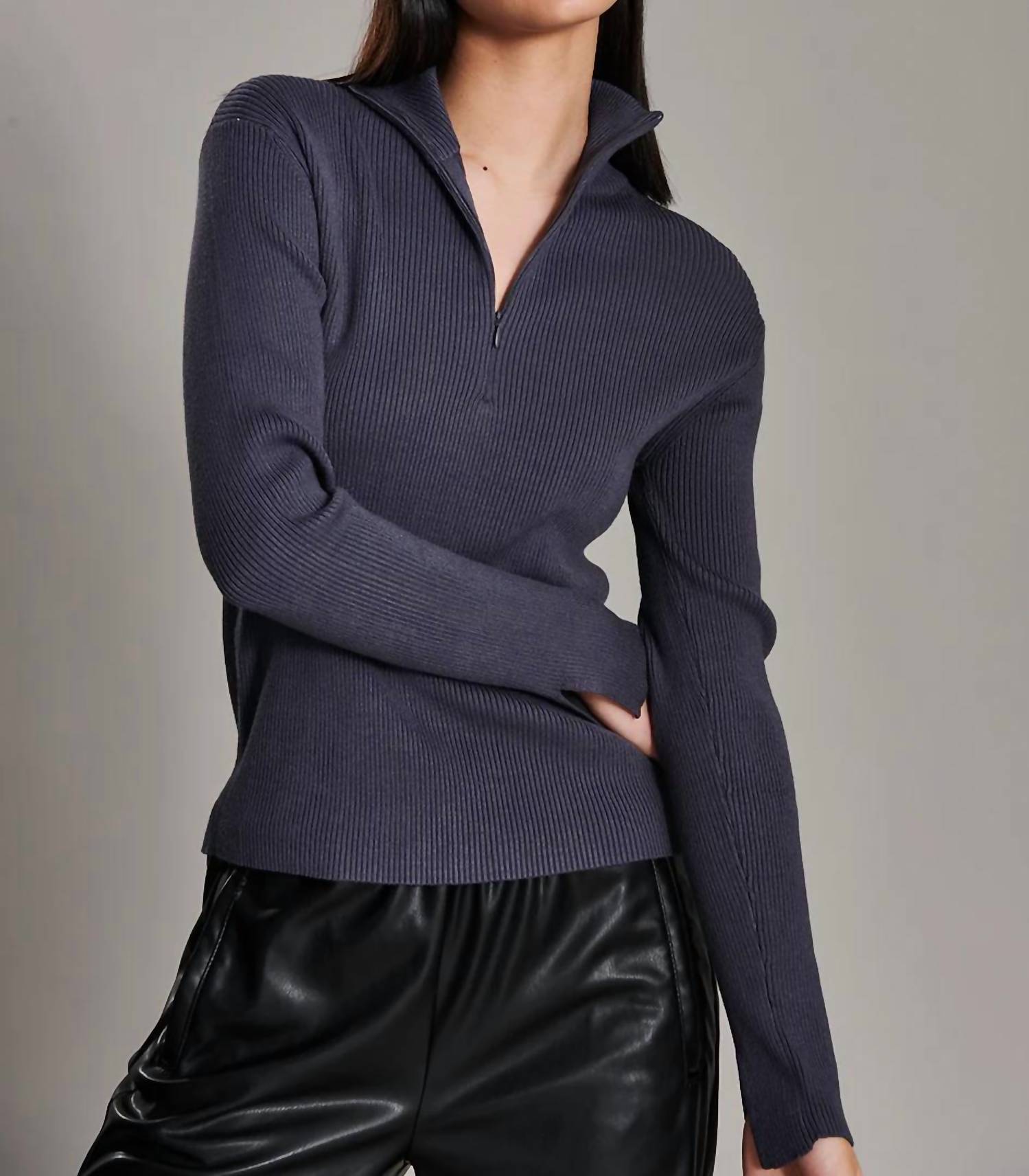 Line - Jess 1/4 Zip Turtleneck Top