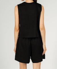Before You Collection Miya Butter Modal Shorts in black - women's shorts - alternate view