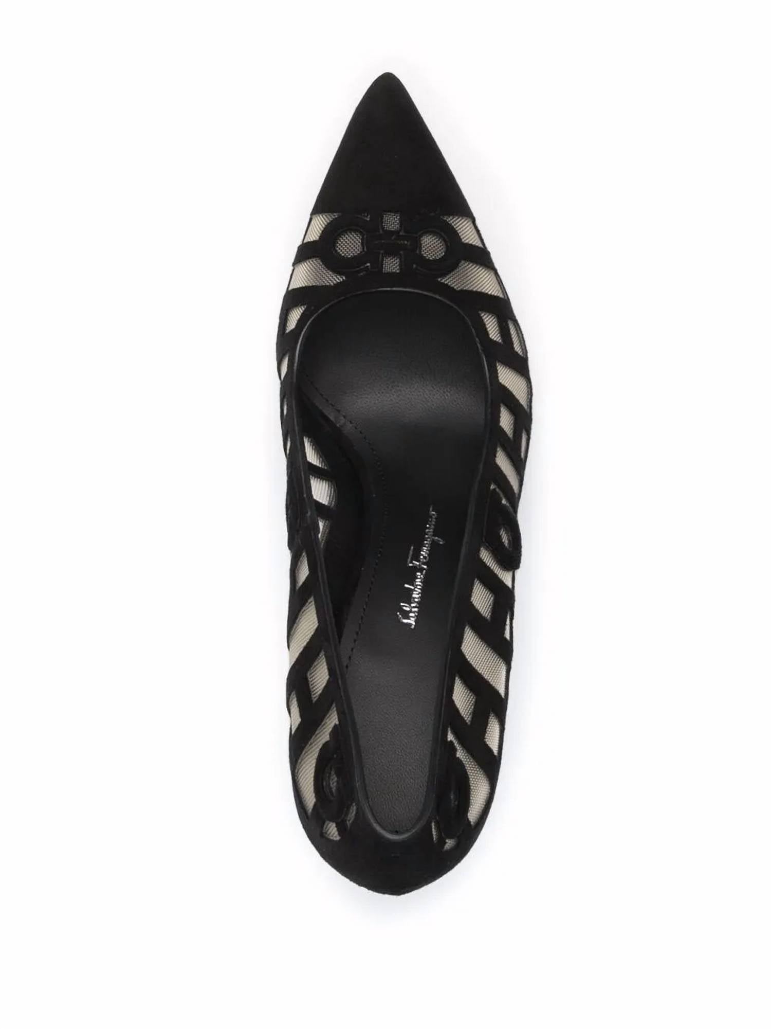 Salvatore Ferragamo Women's Mirrored Heel Pumps in black - women's heels - view 213