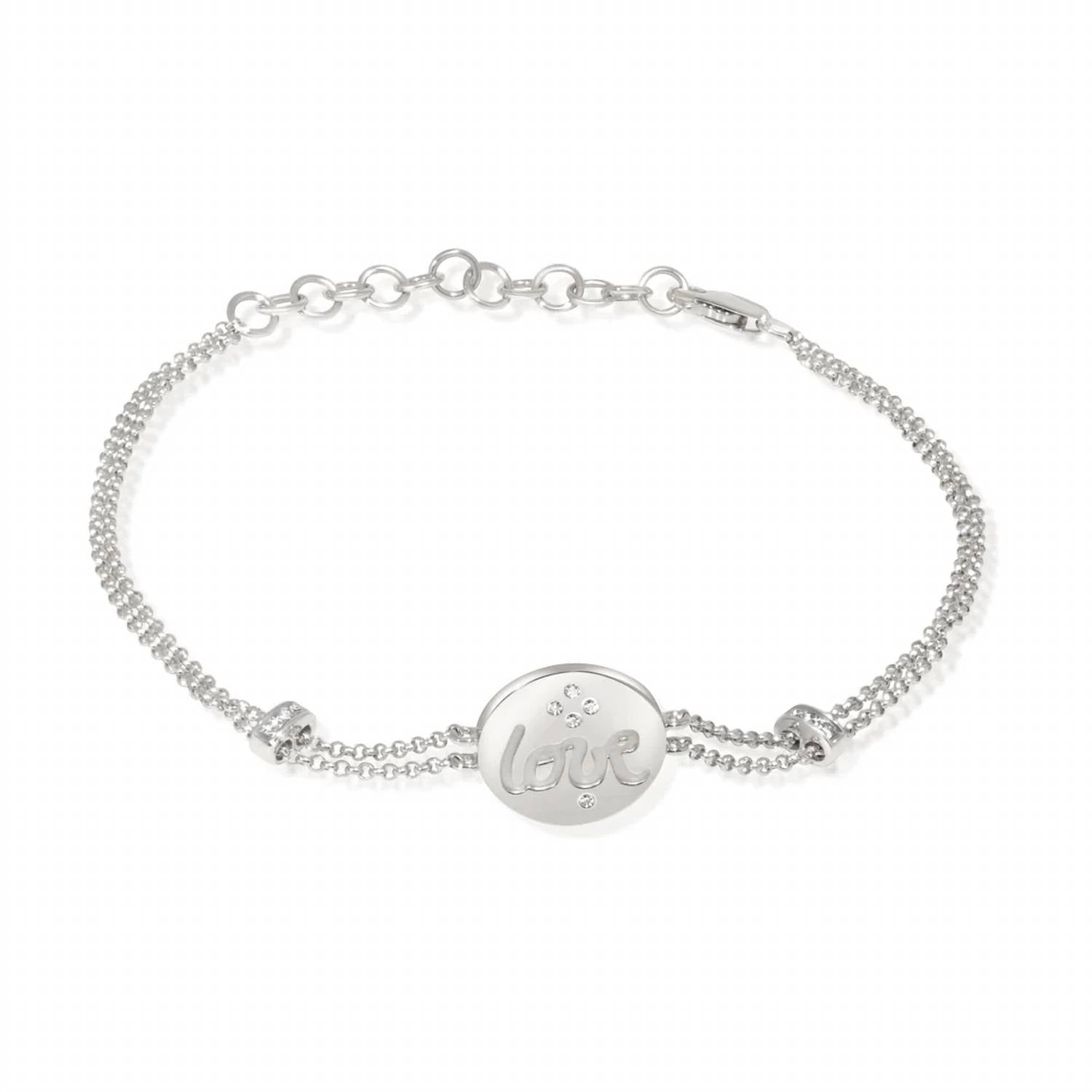 Diana M Jewels - 0.03 Cts Diamond Love Bracelet