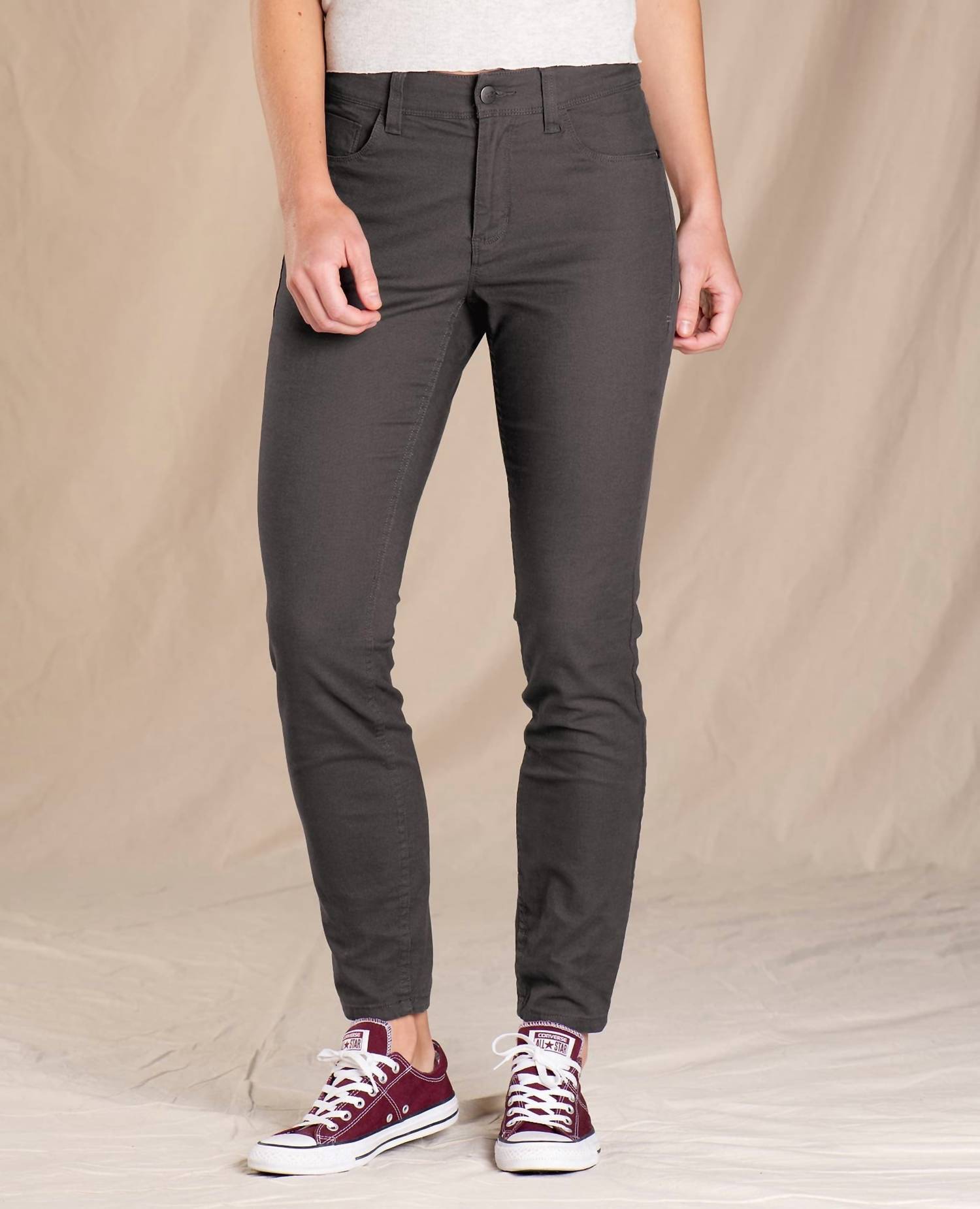 TOAD&CO EARTHWORKS 5 POCKET SKINNY PANT in soot - women's pants - alternate view