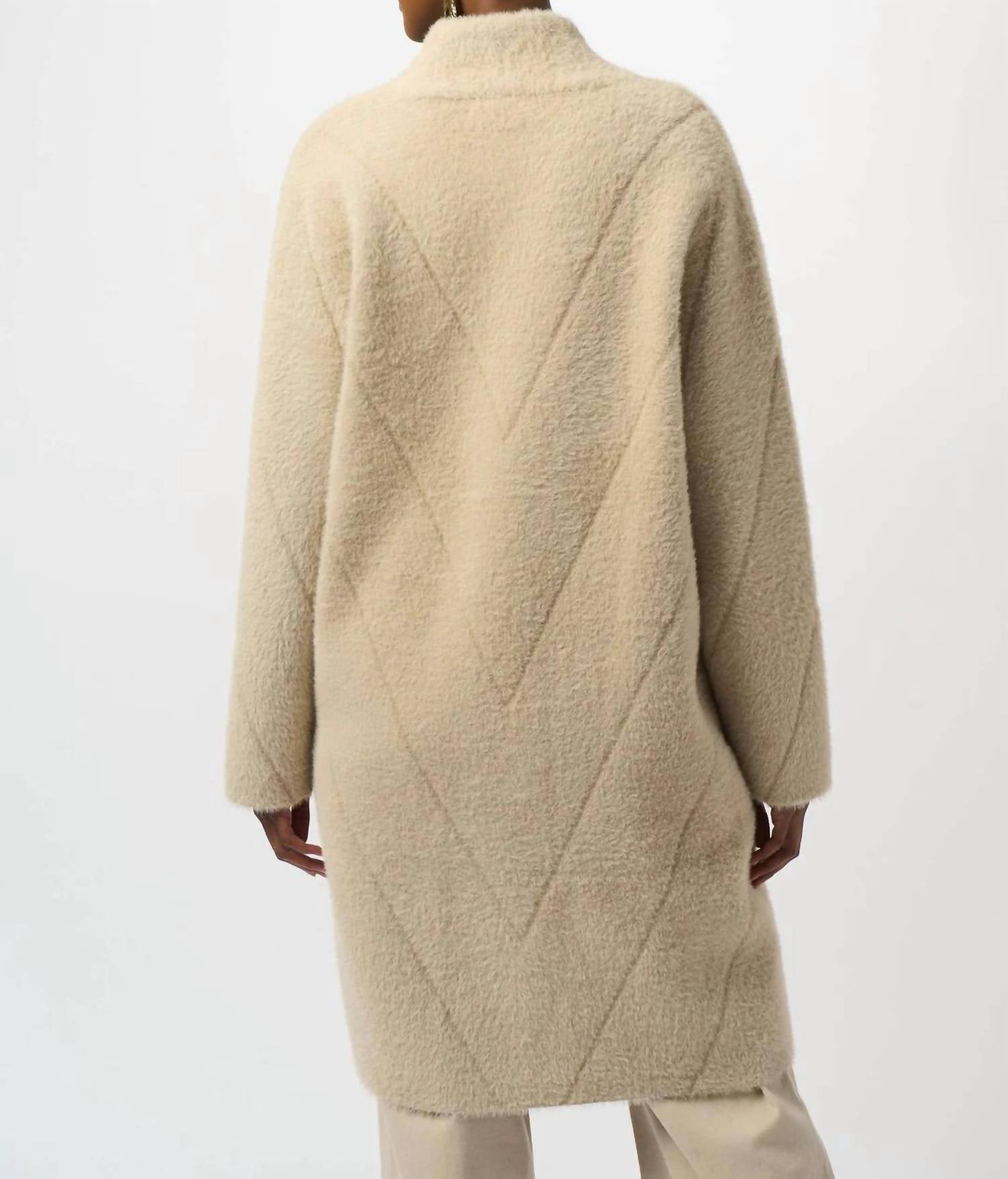 Joseph Ribkoff - Feather Yarn Sweater Knit Coat