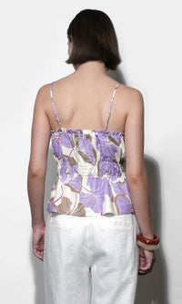 Greylin - Iris Tie Front Elastic Waist Tank Top