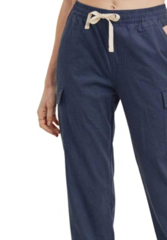 Letter To Juliet - Linen Cropped Joggers