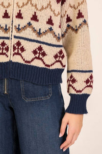 Lumiere - Aspen Nordic Zip Knit Sweater