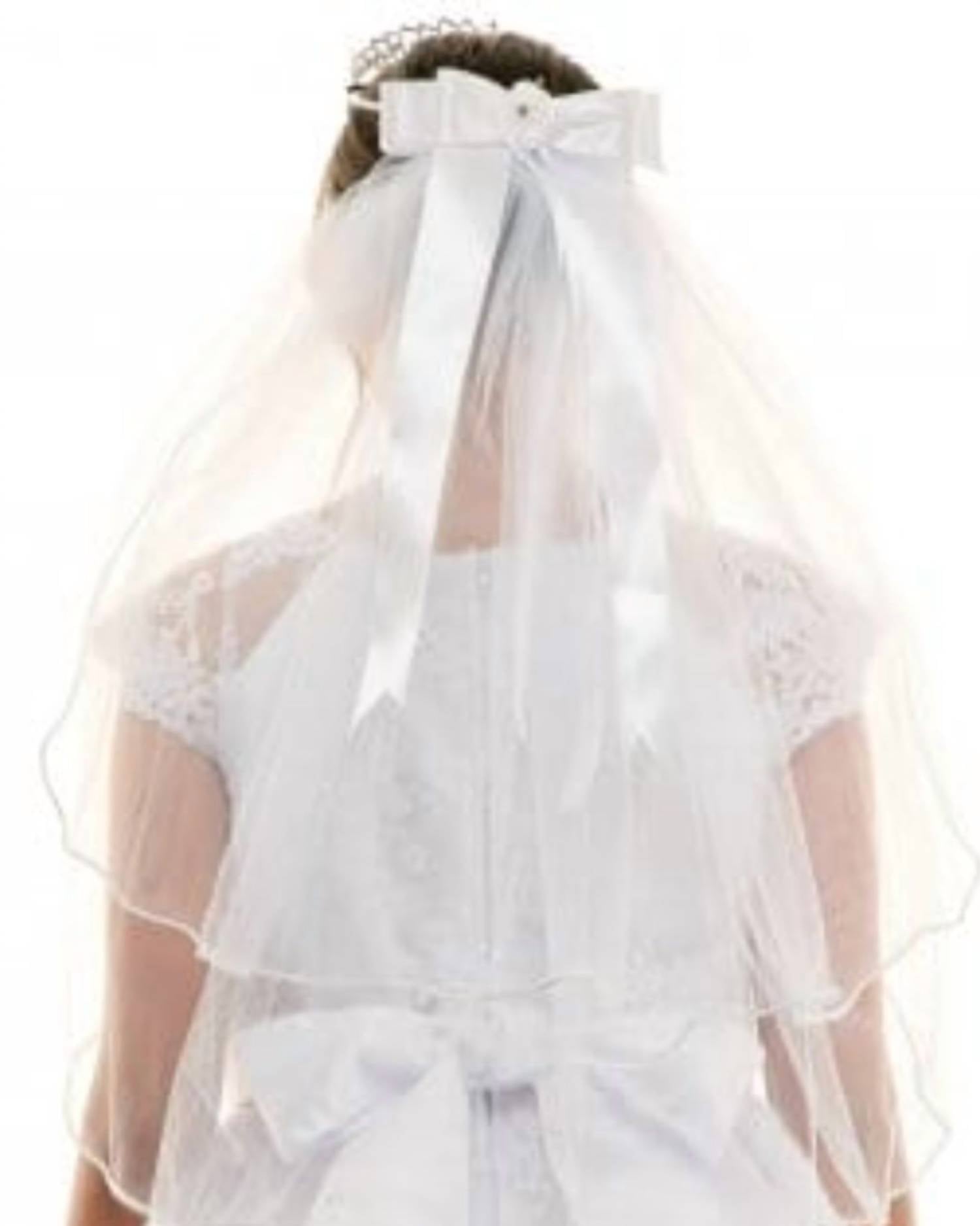 Petite Adele - Girl's Veil With Stella Maris Tiara