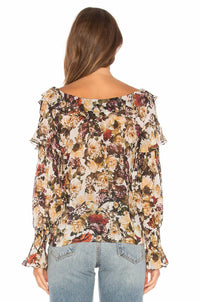 Bailey 44 - Long Sleeve Off Shoulder Floral Top