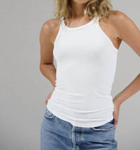 Lna - Skinny Racer Ribbed Tank Top
