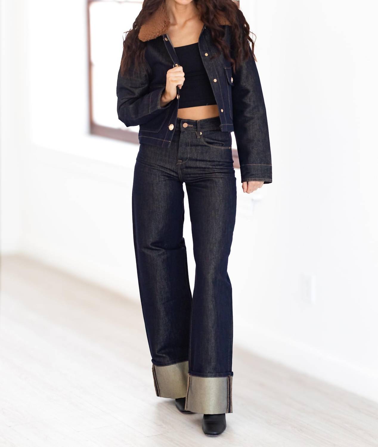 Blanknyc - Cuffed Wide Leg Jeans