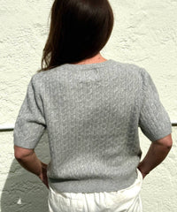 Things Between - Paisley Cable Knit Short Sleeve Top
