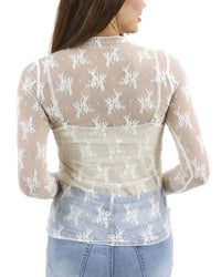 Grace And Lace - Long Sleeves Mesh Top
