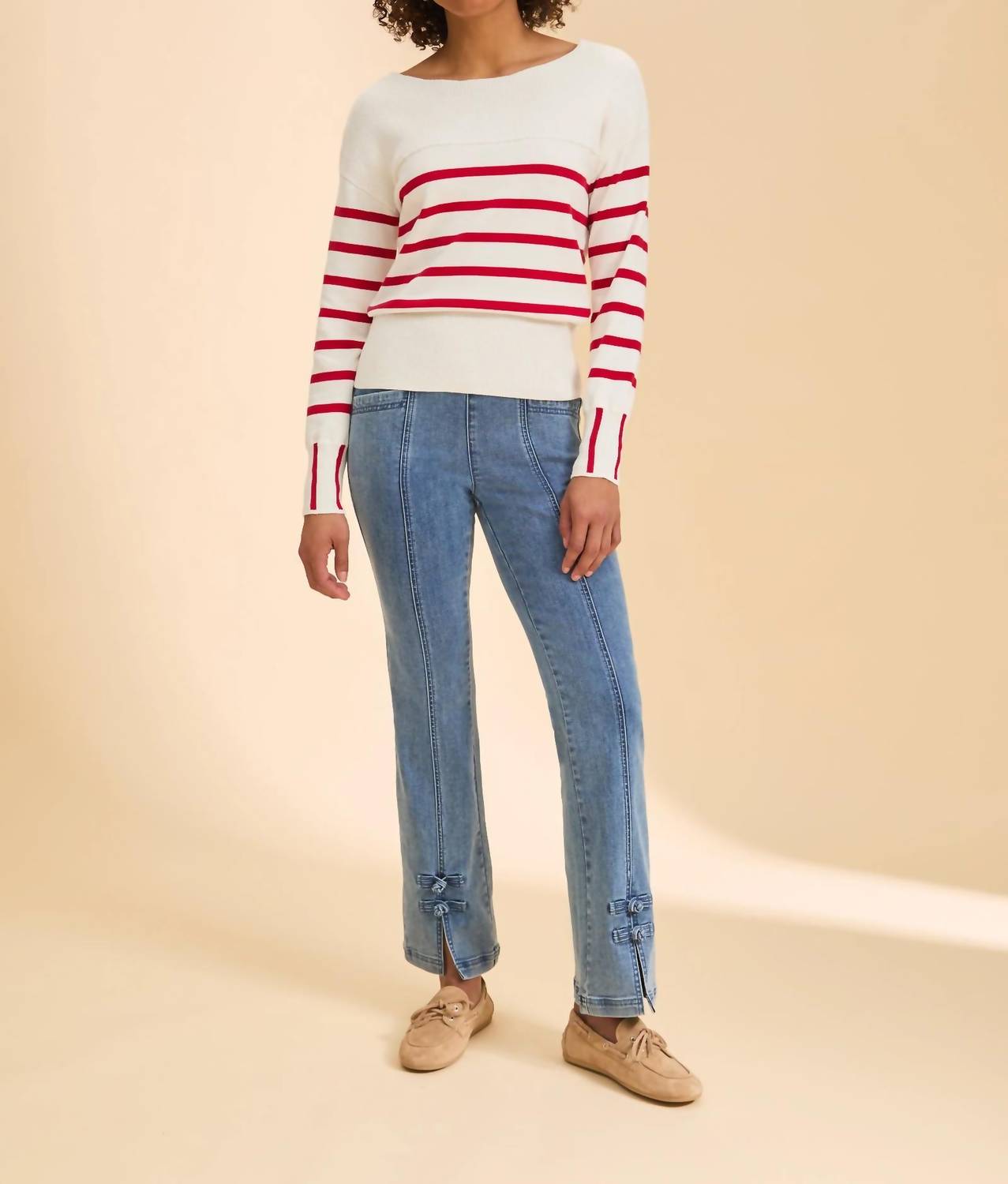 Fdj - Boat Neck Striped Sweater