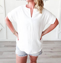 Zenana - Bernie Airflow Split Neck Top